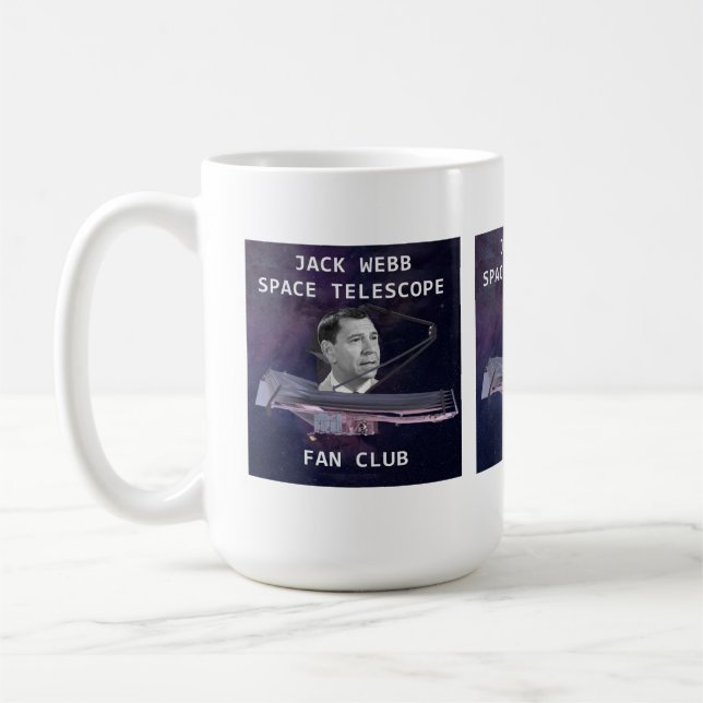 Jack Webb Space Telescope Fansklub Kaffee Tasse (Links)