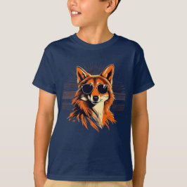 Jackal mit Sonnenbrille in der Sonnenuntergang Ges T-Shirt