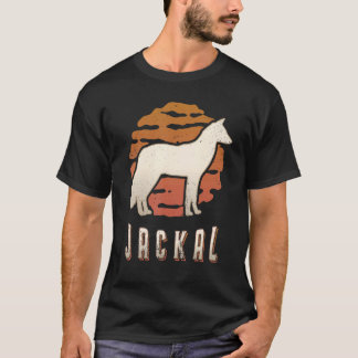 Jackal Vintag Retro Classic Animal Sunset T-Shirt
