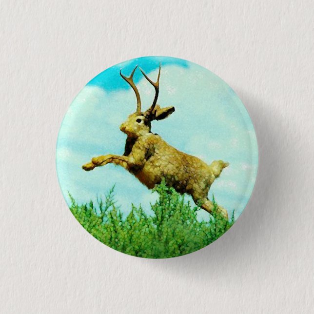 Jackalope Button (Vorderseite)