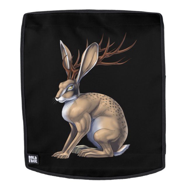 Jackalope Cryptid Animal Rucksack (Abnehmbare Front)