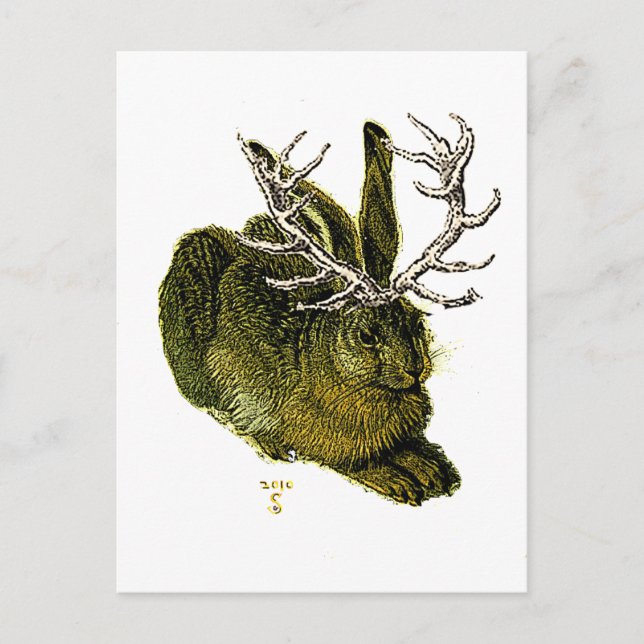 Jackalope des 16. Jahrhunderts Postkarte (Vorderseite)