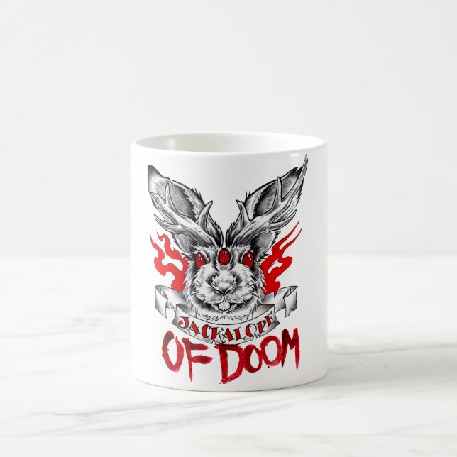 Jackalope des Schicksals Kaffeetasse (Mittel)