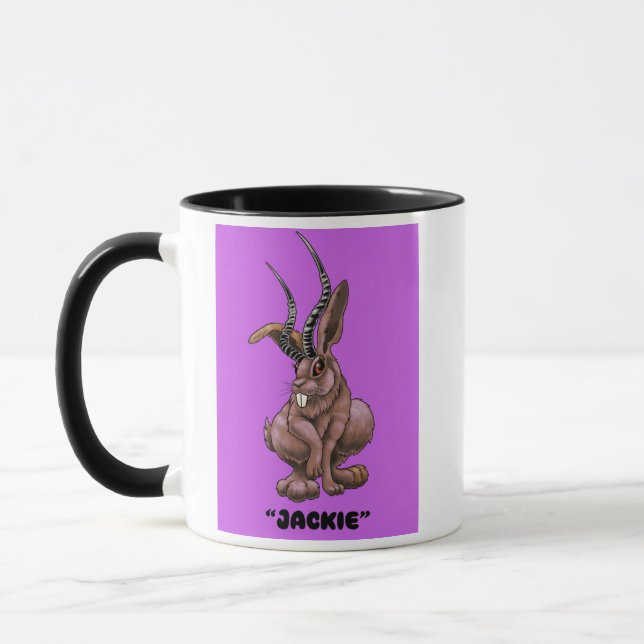 Jackalope "Jackie" Cryptid coffee Tasse (Links)