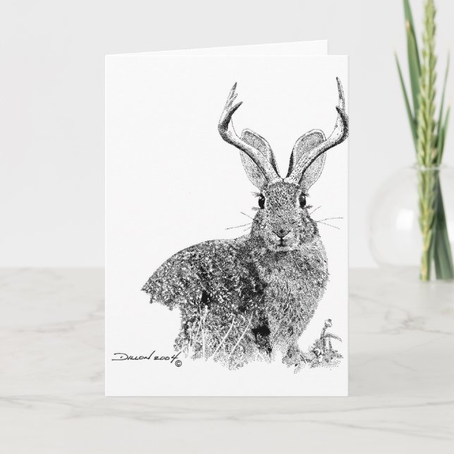 Jackalope Karte (Vorderseite)
