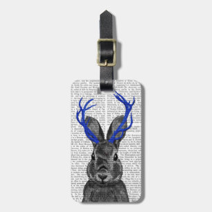 Jackalope mit Blue Antlers Gepäckanhänger