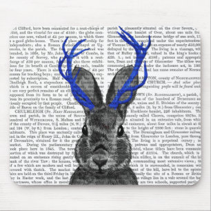 Jackalope mit Blue Antlers Mousepad