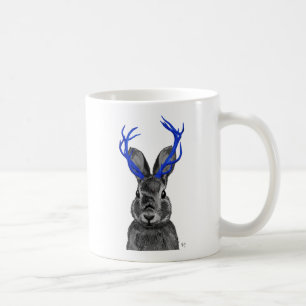 Jackalope mit den blauen Geweihen Kaffeetasse