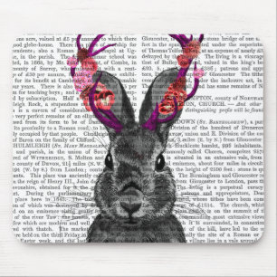 Jackalope mit den rosa Geweihen Mousepad