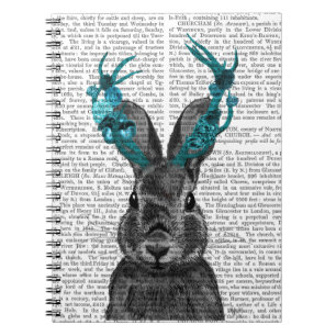 Jackalope mit den Türkis-Geweihen Notizblock