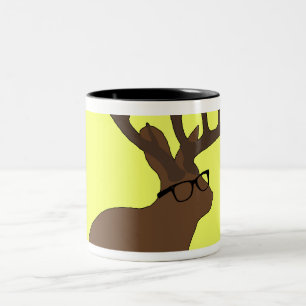 jackalope mit der Glas-Tasse Zweifarbige Tasse