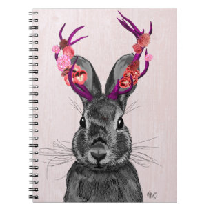 Jackalope mit rosa Antler 2 Notizblock