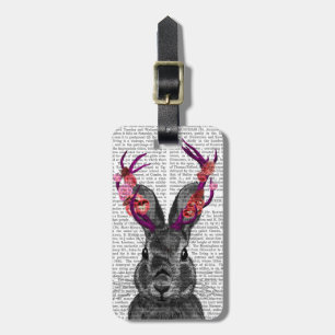 Jackalope mit rosa Antler Gepäckanhänger