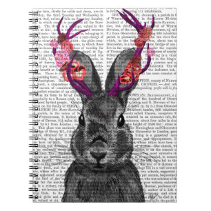 Jackalope mit rosa Antler Notizblock