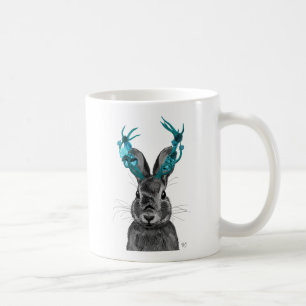 Jackalope mit türkisfarbenen Antlers Kaffeetasse