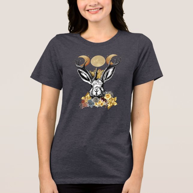 Jackalope Moon Goddess T - Shirt (Vorderseite)