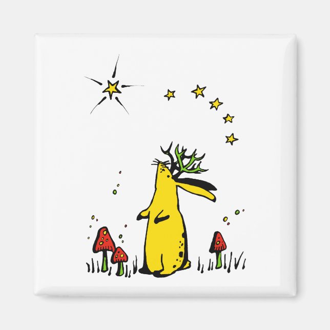 Jackalope Night Magnet (Vorne)