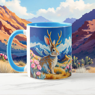 Jackalope-Sichtung Text oder Name Kaffee Tasse