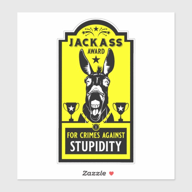 Jackass Award Aufkleber (Blatt)