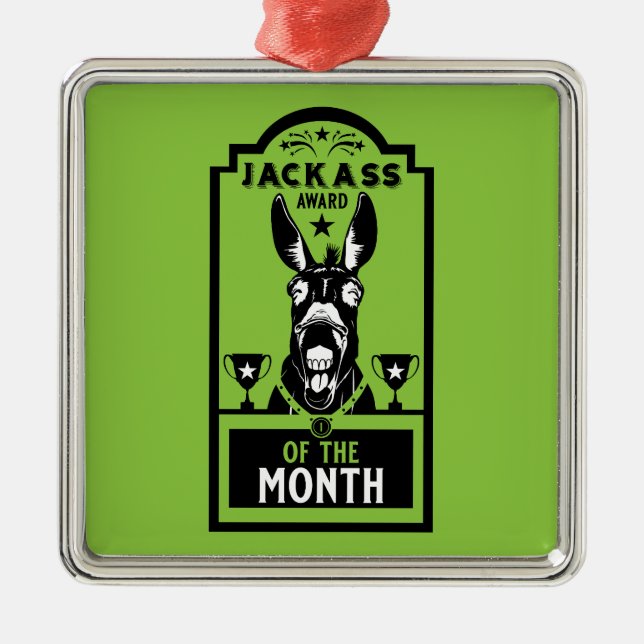 Jackass Award Ornament Aus Metall (Vorne)