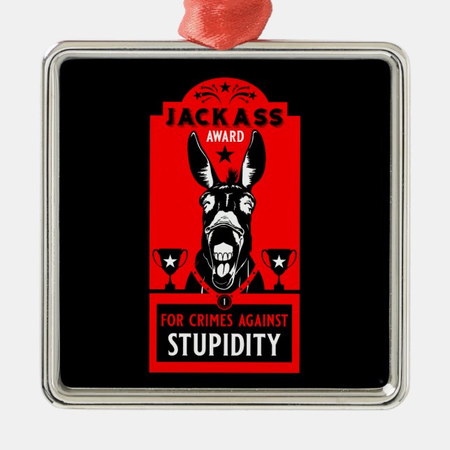 Jackass Award Ornament Aus Metall (Vorne)