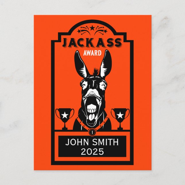 Jackass Award Postkarte (Vorderseite)
