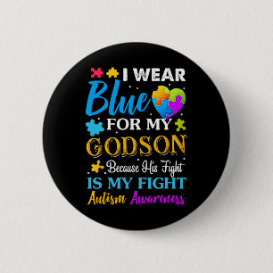 Jackchel Art ich trage Blue für meinen Godson Auti Button