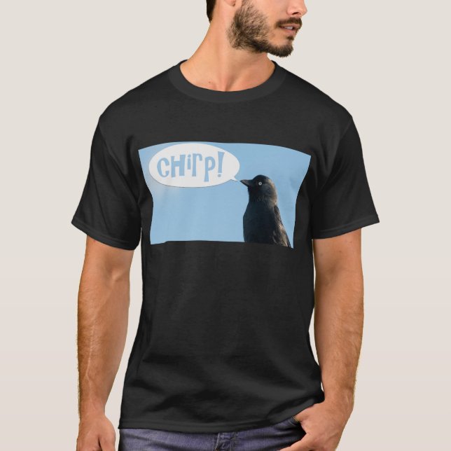 Jackdaw (Corvus monedula) sagt chirp. T-Shirt (Vorderseite)