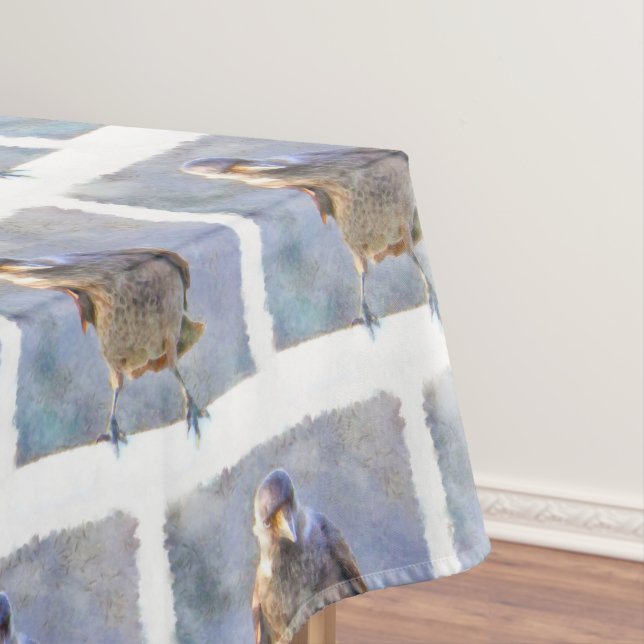Jackdaw Watercolor Tischdecke (Beispiel)