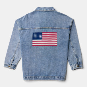 Jacke aus Jeans für Frauen, US-Flagge (Jacket)