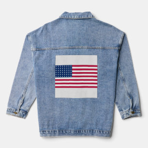 Jacke aus Jeans für Frauen, US-Flagge (Jacket)