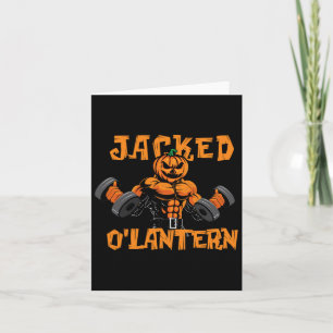 Jacked O'lantern Halloween Gym Workout Lifting Pum Karte