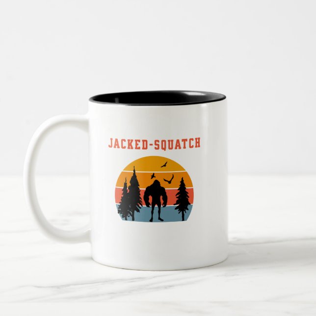 Jacked-Squatch Zweifarbige Tasse (Links)