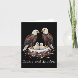 Jackie and Shadow Bald Eagle Fan Club Vintages Leb Karte