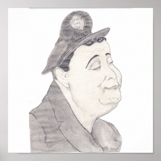 Jackie Gleason Karikatur Poster (Vorne)
