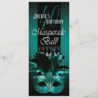 Jackie UK Aquamarin Black Masquerade 40. Geburtsta