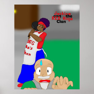 Jackiea und die ROT Ninja Clan-Abdeckung 12 Poster