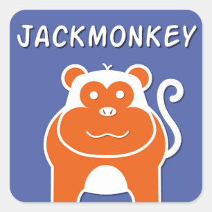 JackMonkey   Jahr des Affen 2016 Quadratischer Aufkleber