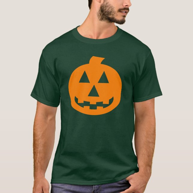 Jacko'Lantern Confetti-grafische Orange T-Shirt (Vorderseite)