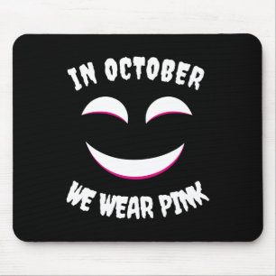 Jackolantern Halloween im Oktober Wir tragen rosa  Mousepad