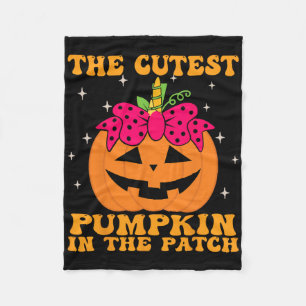 Jackolantern Halloween Pumpkin Unicorn Girl Toddle Fleecedecke