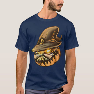 JackoLantern Wearing Sun Brillen Spooky Cool Pumpk T-Shirt