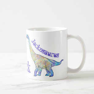 Jackosaurus Farbiger Brachiosaurus Dinosaurier Nam Kaffeetasse