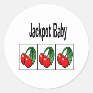 Jackpot Baby Runder Aufkleber