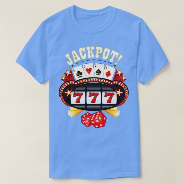 Jackpot Gambler Gamble Gamble Spielautomat T-Shirt (Design vorne)