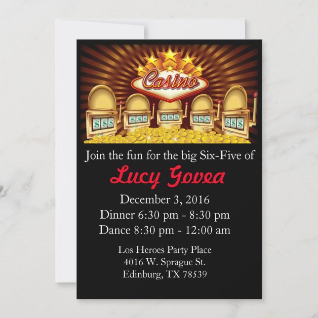 Jackpot-Geburtstagseinladung Einladung (Vorderseite)