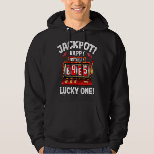 Jackpot Happy 65. Geburtstag Bday Celebrant Slot M Hoodie