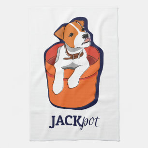 "Jackpot-" Jack-Russell-Terrier Handtuch