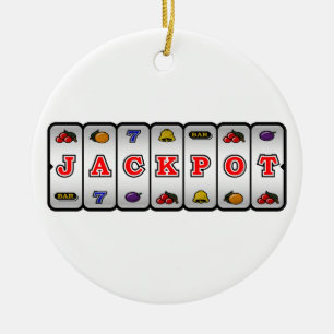 Jackpot-Spielautomat-Verzierung (Licht) Keramik Ornament