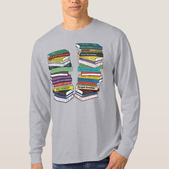Jacks Bücher T-Shirt (Vorderseite)
